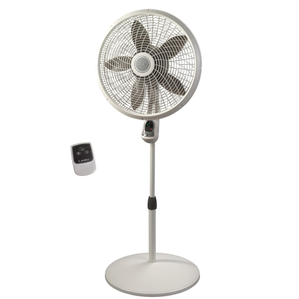 Adjustable 3 Speed 18" White Pedestal Fan S161