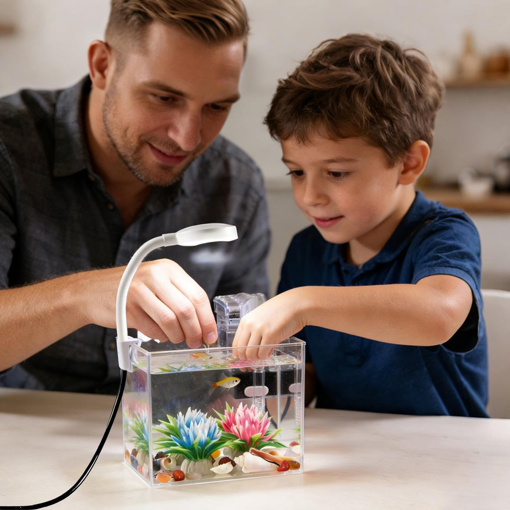 Small Aquarium with LED Lights W47971