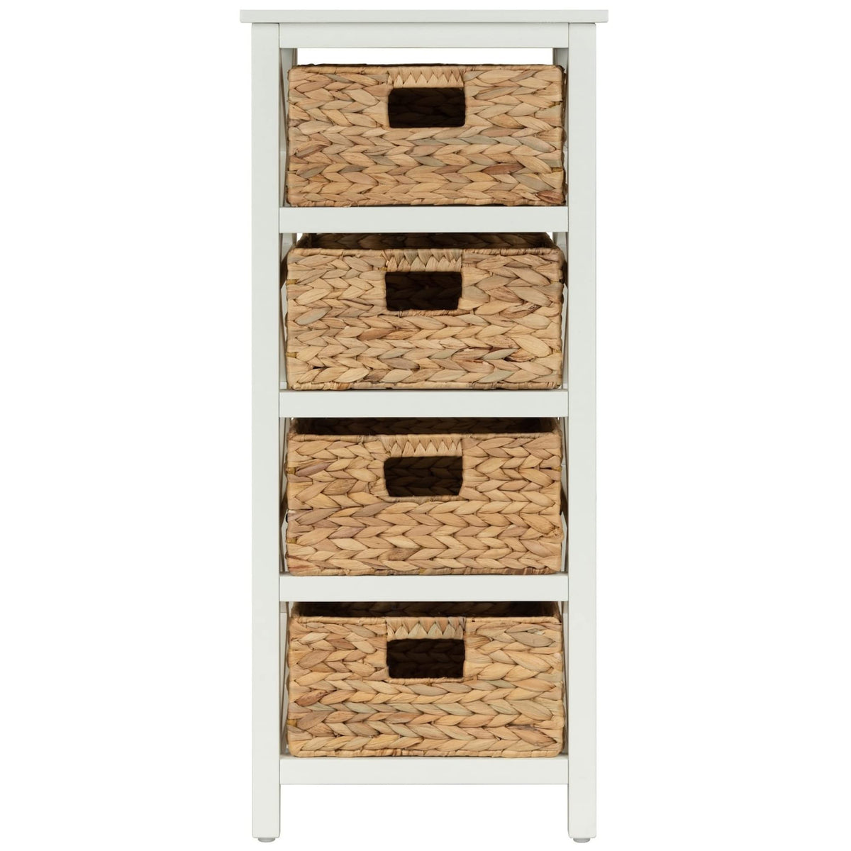 4 Tier X-Side Storage Cabinet White U9792
