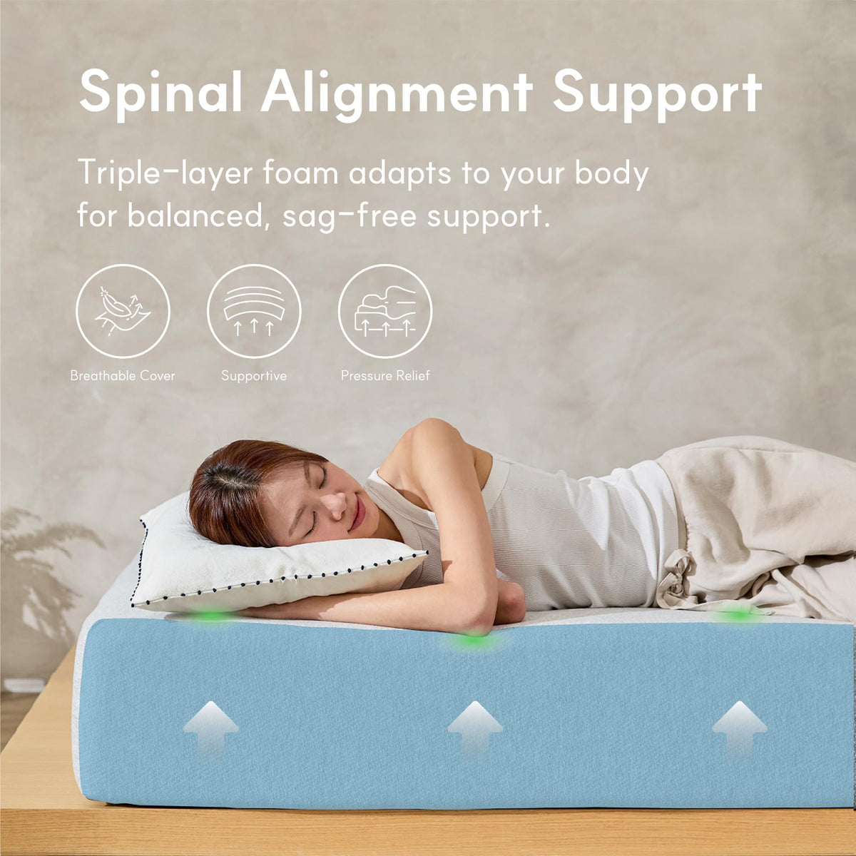 Twin Mattress, 6 Inch Copper Cooling Gel Memory Foam Mattress R253268