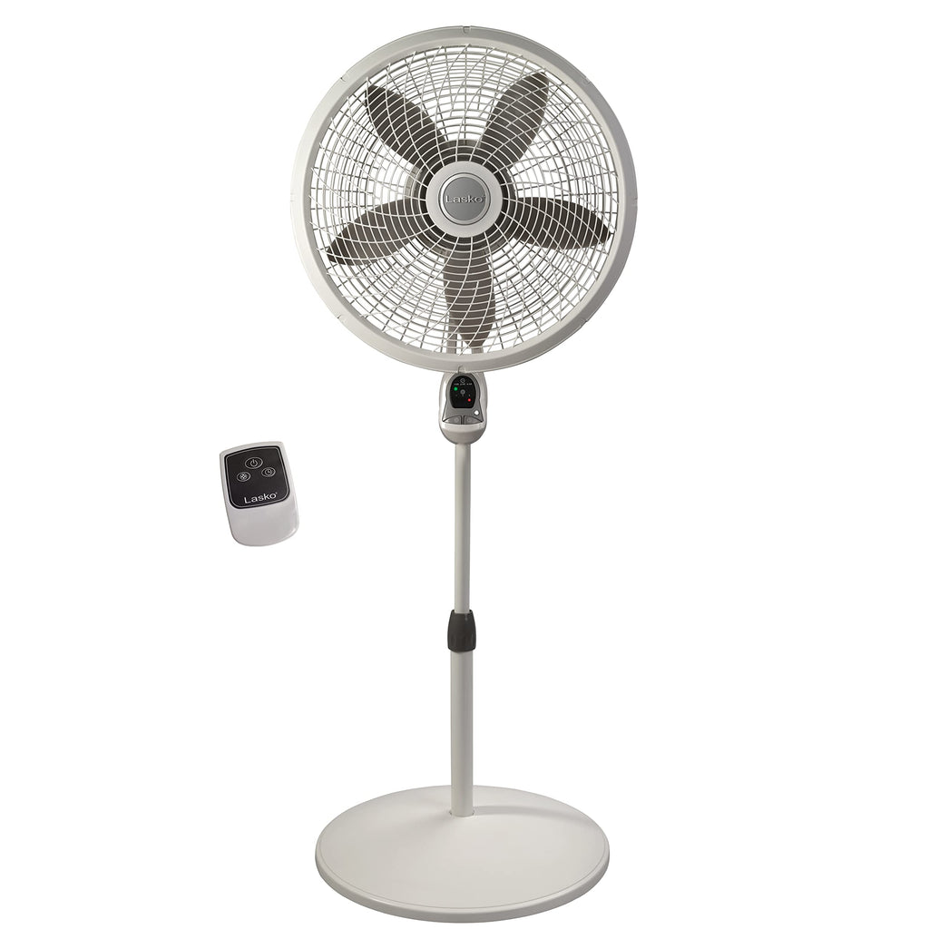 Adjustable 3 Speed 18" White Pedestal Fan S161