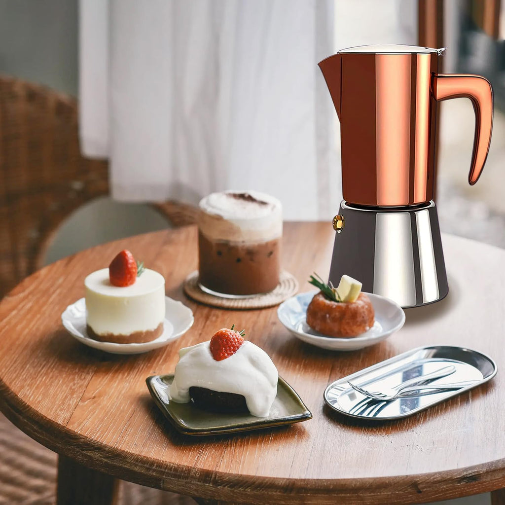Stainless Steel Moka Pot Espresso Maker 6 Cups S696281