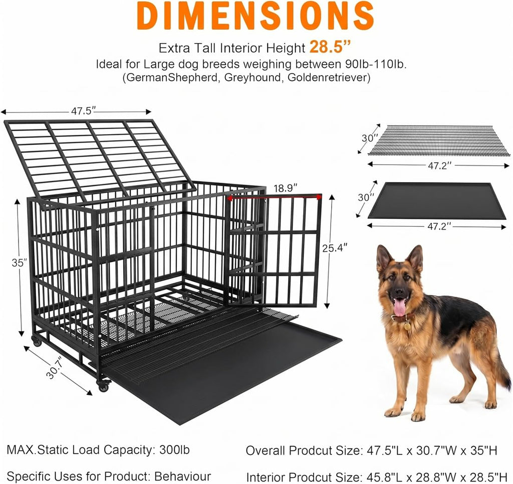 48" Heavy Duty Dog Crate O670639