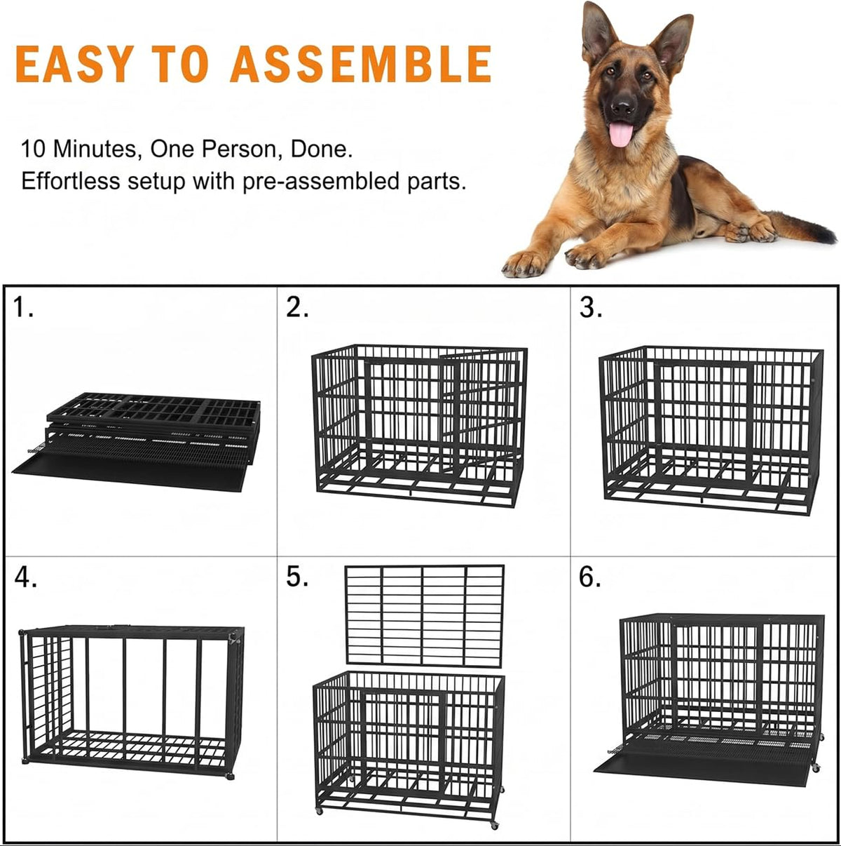 48" Heavy Duty Dog Crate O670639