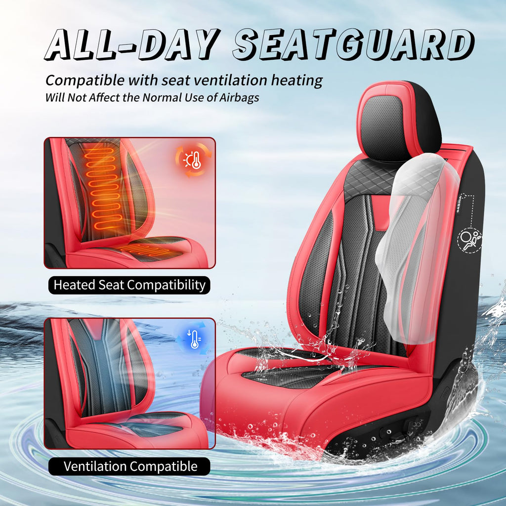 Red Black Car Seat Covers X900231