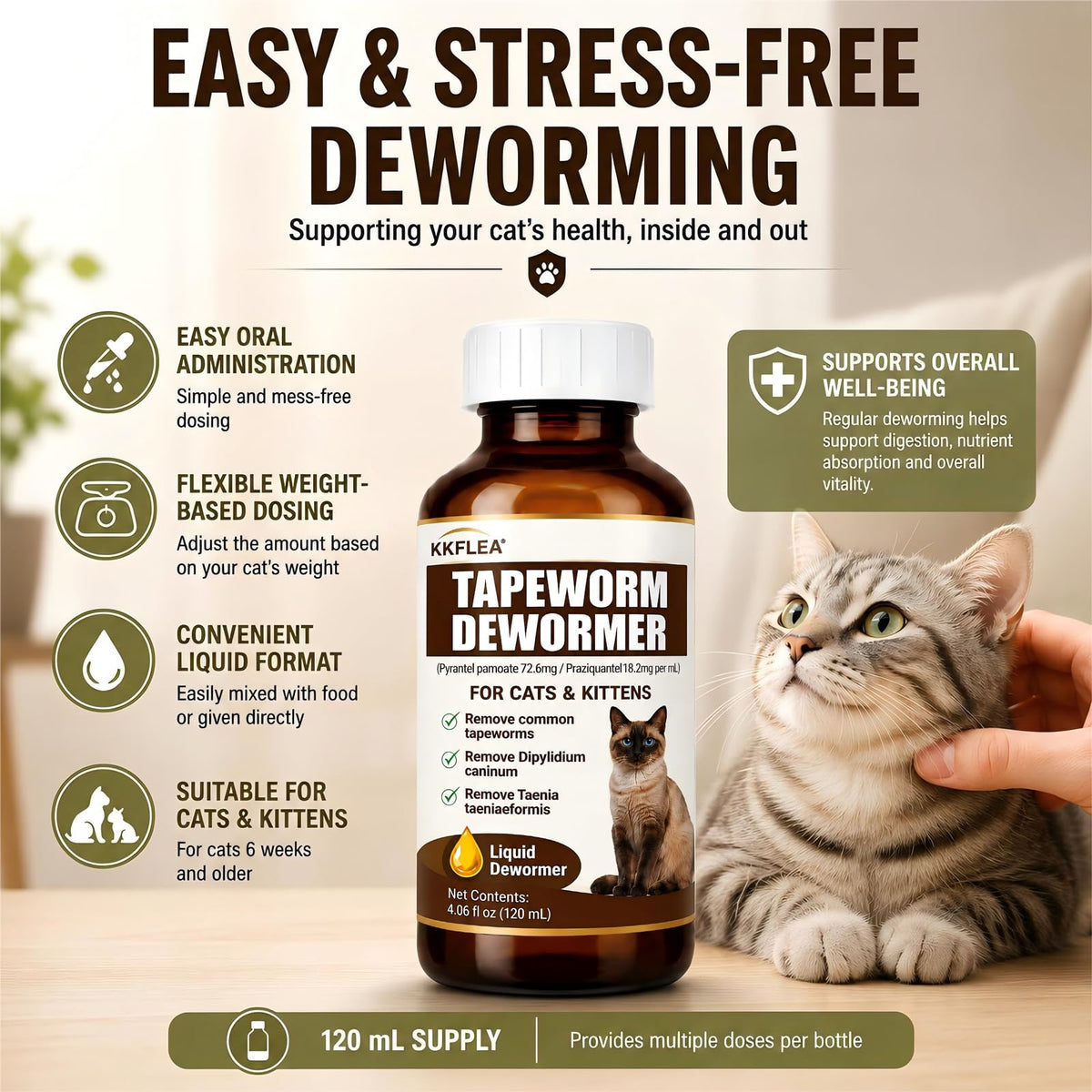 Liquid Cat Dewormer 120ml Q66979