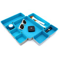Felt Desk Drawer Organizer 8pc Turquoise Storage Bins V1621