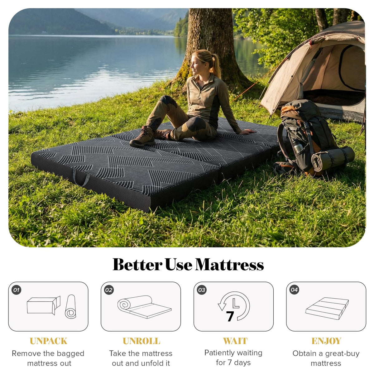 Folding Mattress Twin Size 6 Inch J11851