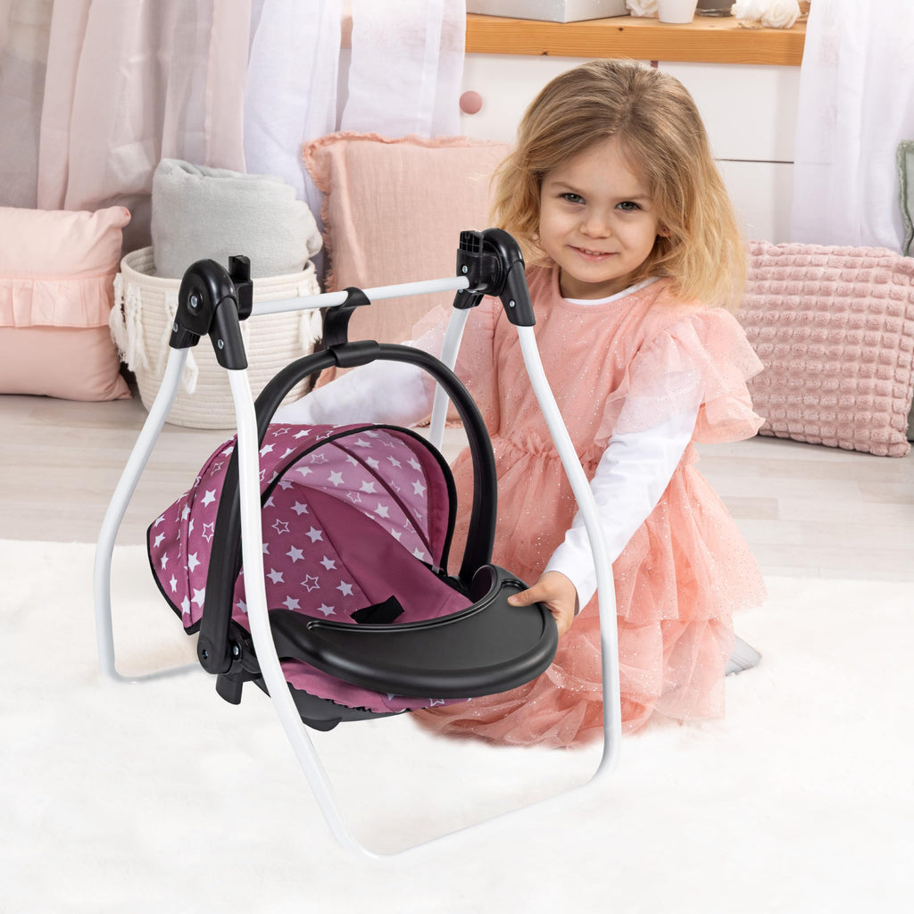 Pink Convertible Highchair & Swing X946