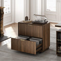 Black Walnut 2 Drawer Fluted Lateral File Cabinet G36286