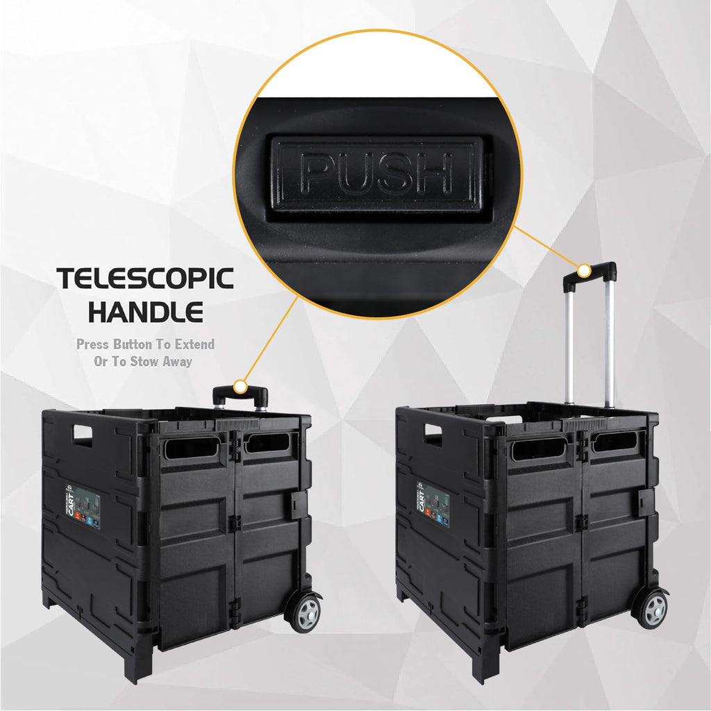 Portable Tools Carrier with Telescopic Handle, 80 Lb. Load Capacity, Black P646678