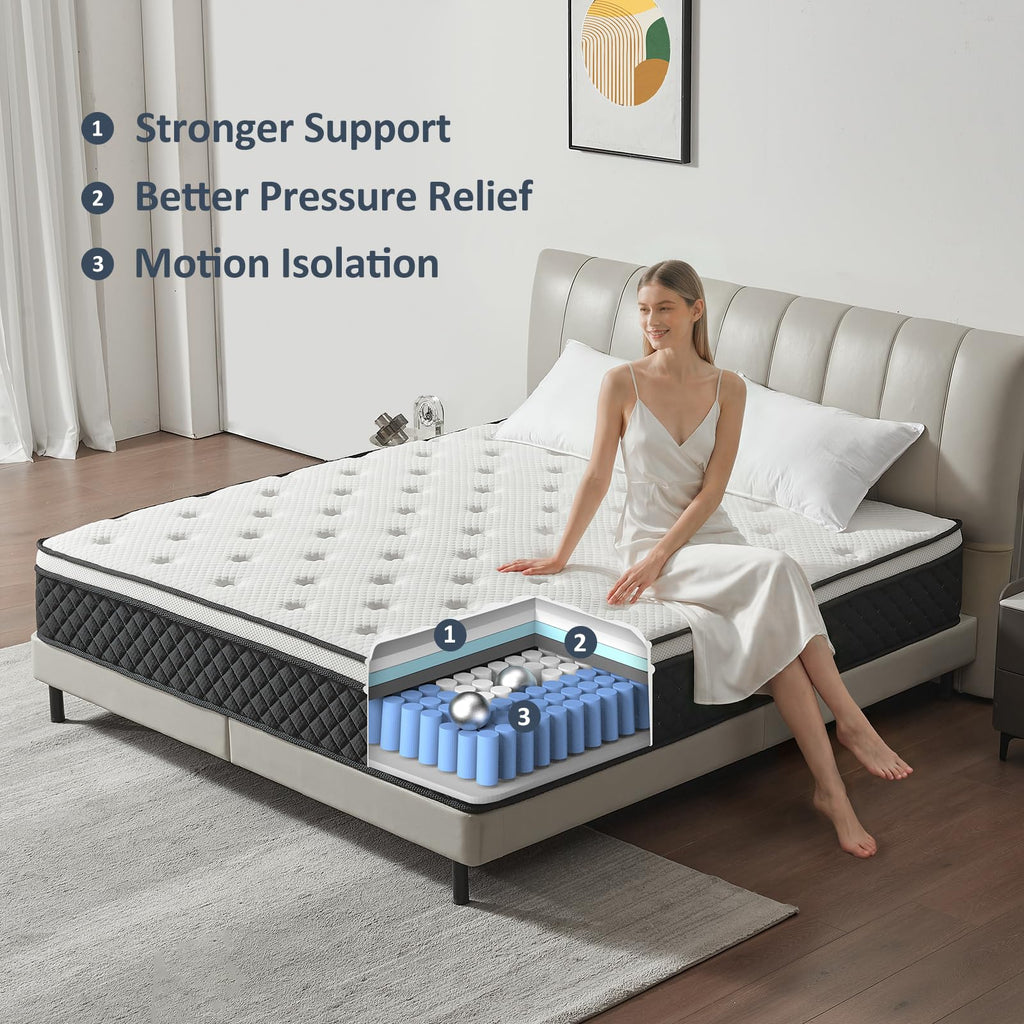 Full Size 12 Inch Pocket Spring Mattress A747295