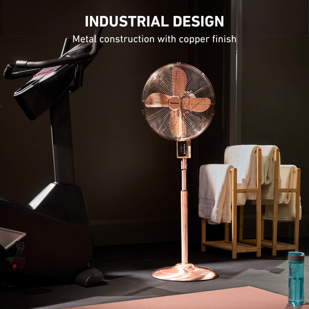 16" Copper Metal Stand Fan D939280