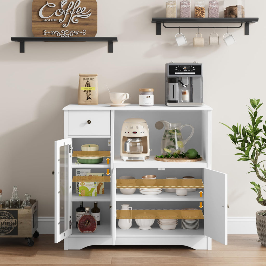 White Microwave Cabinet L910817