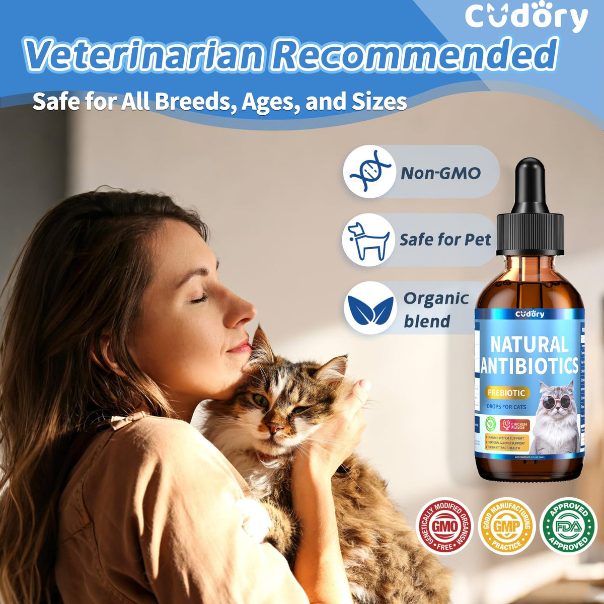 2 fl oz Natural Antibiotics for Cats I61370