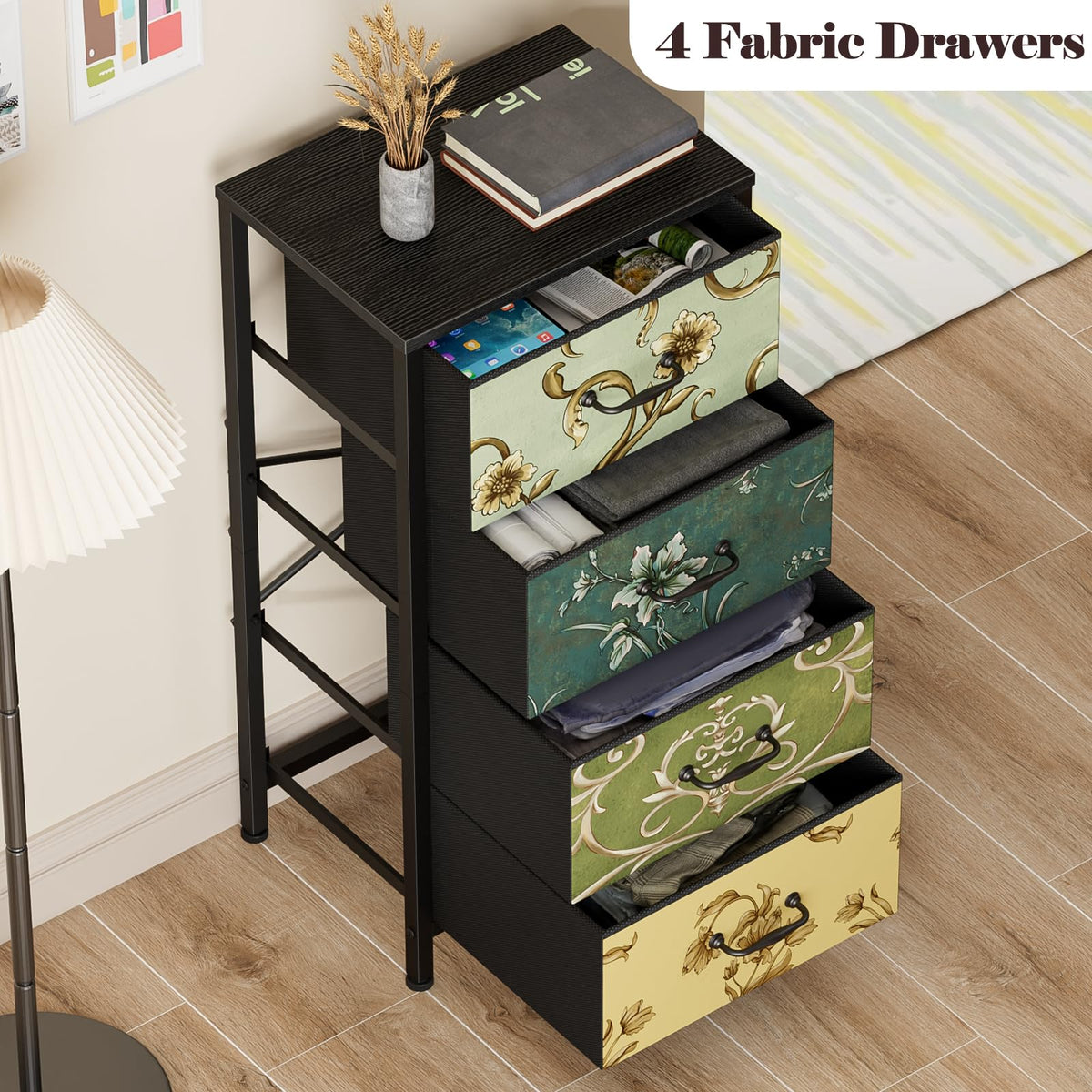 4 Drawer Fabric Dresser S299