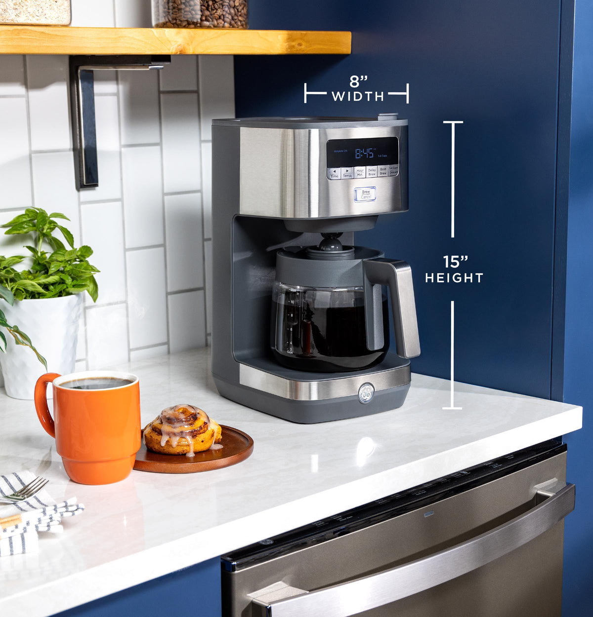 12-Cup Stainless Steel Drip Coffee Maker with Timer Z427211