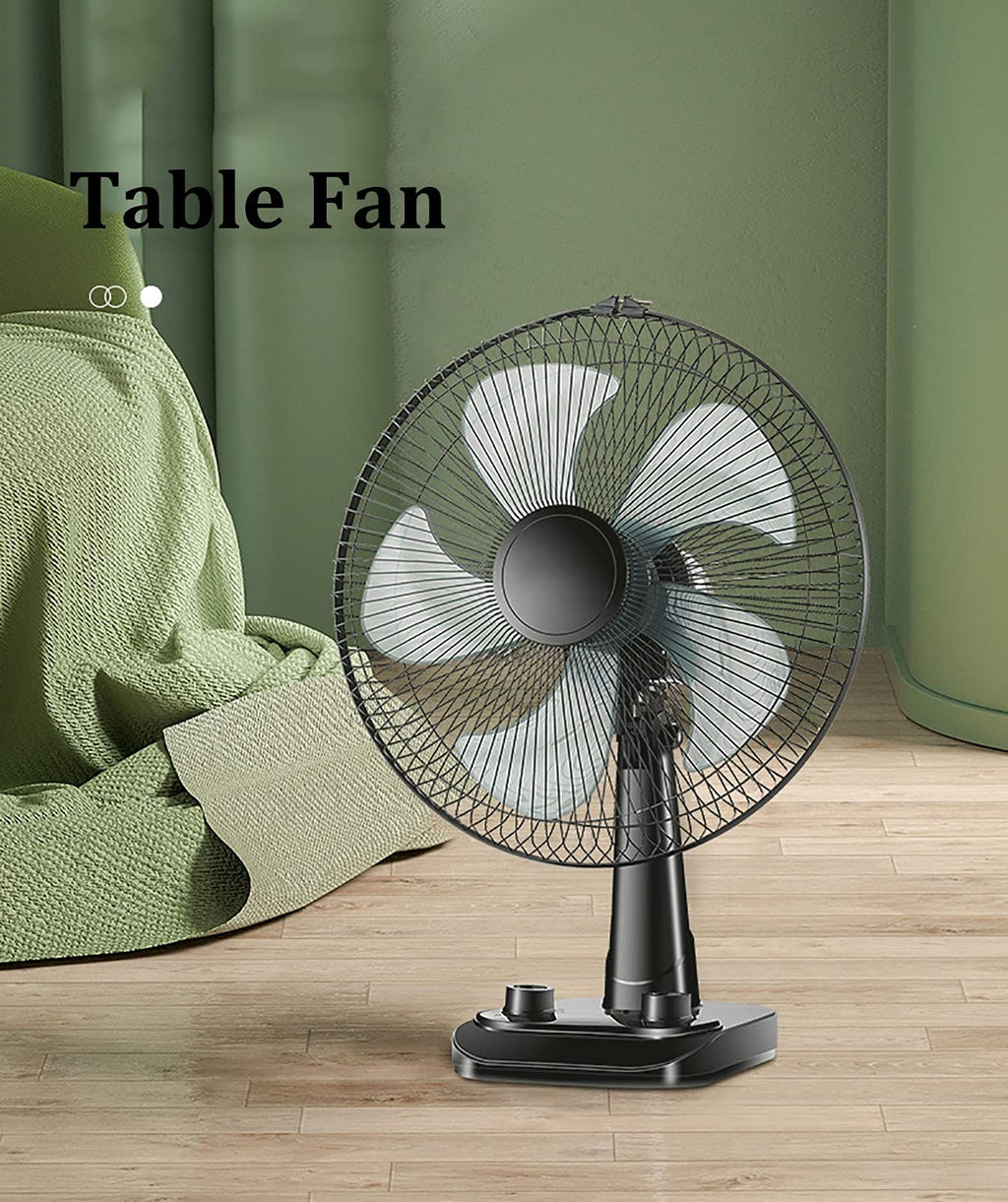 16-Inch 3 Speed 5 Blades Pedestal Fan White K55566
