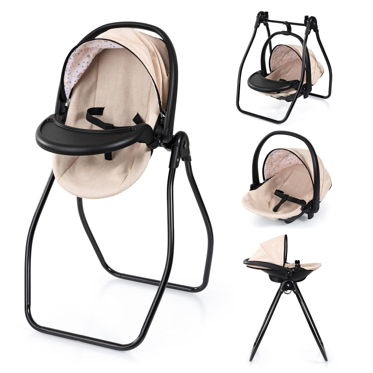 4-in-1 Doll Highchair, Swing, Bed & Car Seat C5431