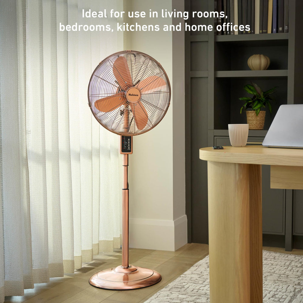 16" Copper Metal Stand Fan D939280
