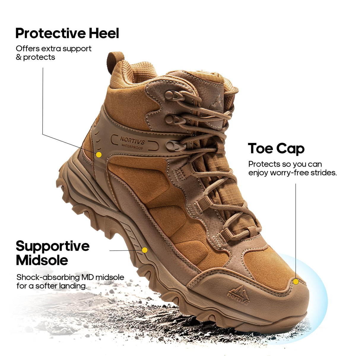 Men's Waterproof Lightweight Hiking Boots H657