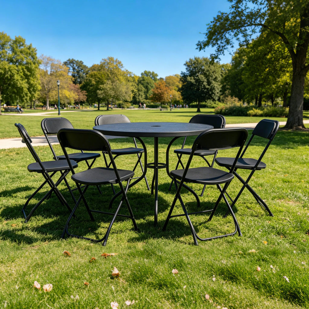 Plastic Folding Chairs Set of 10 X106