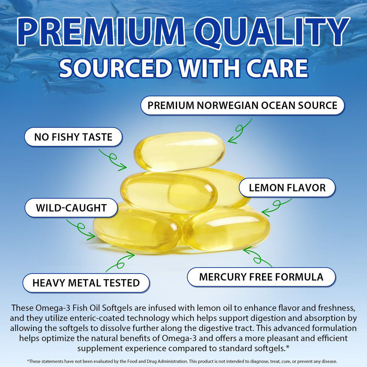Omega 3 Fish Oil Softgels 4200mg 240 Softgels X205