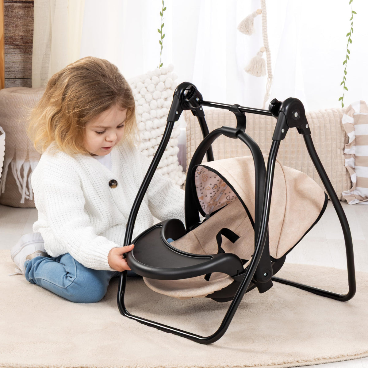4-in-1 Doll Highchair, Swing, Bed & Car Seat C5431
