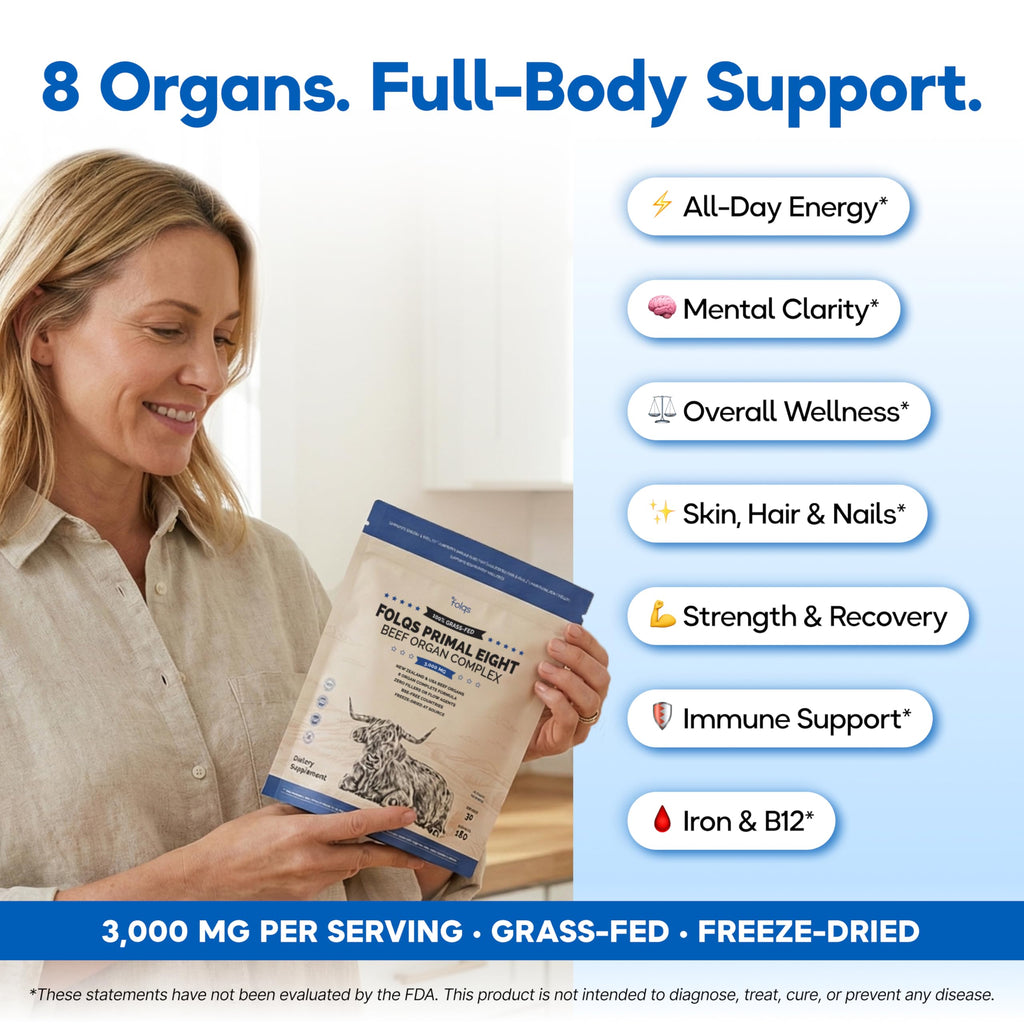 Grass Fed Beef Organ Supplement 3000mg 8 Organs 120 Capsules W7819