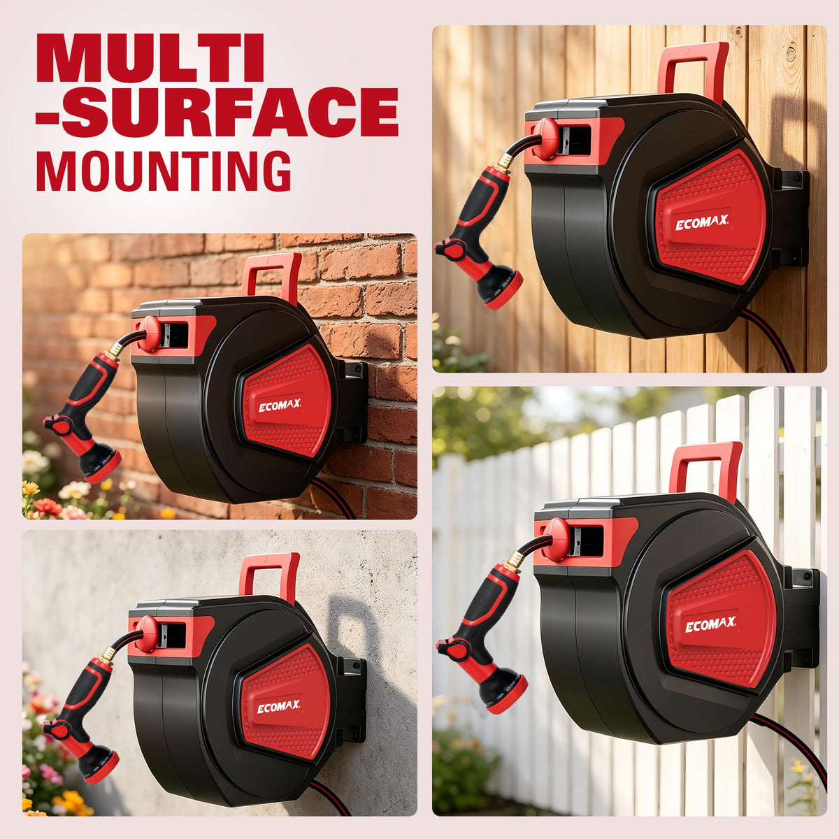 Retractable Garden Hose Reel 1/2" x 100 ft G820