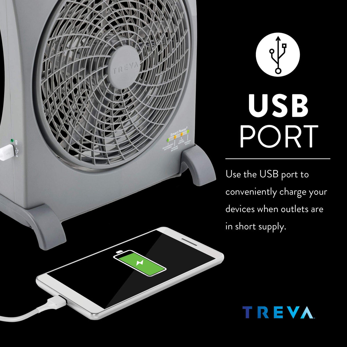 10 in Rechargeable Portable Fan R302