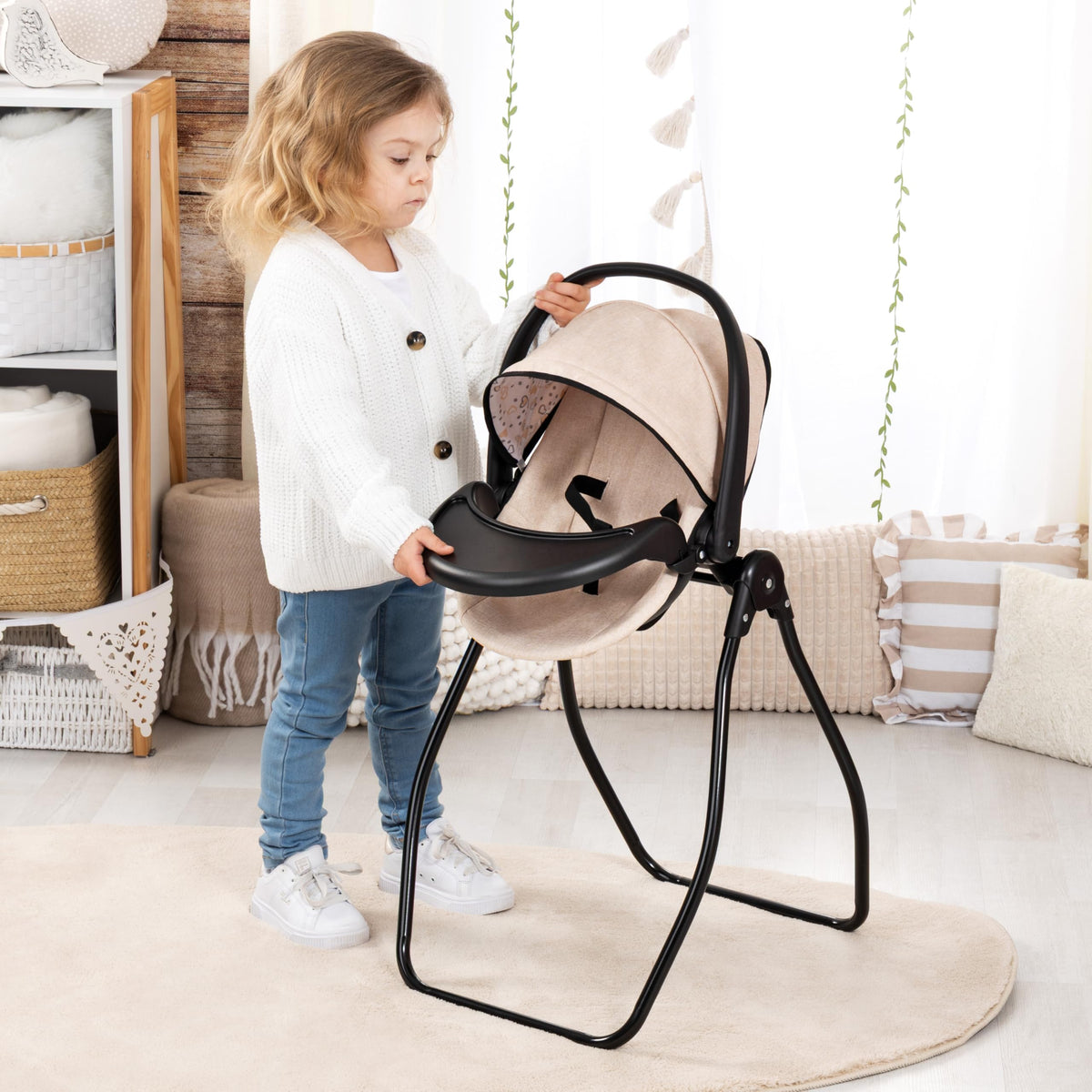 4-in-1 Doll Highchair, Swing, Bed & Car Seat C5431