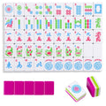166 Acrylic Engraved Mahjong Tile Set with Carrying Bag J4787