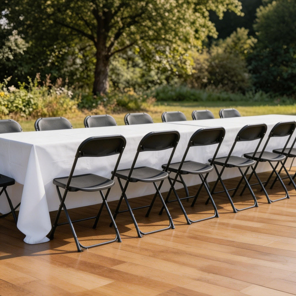 Plastic Folding Chairs Set of 10 X106