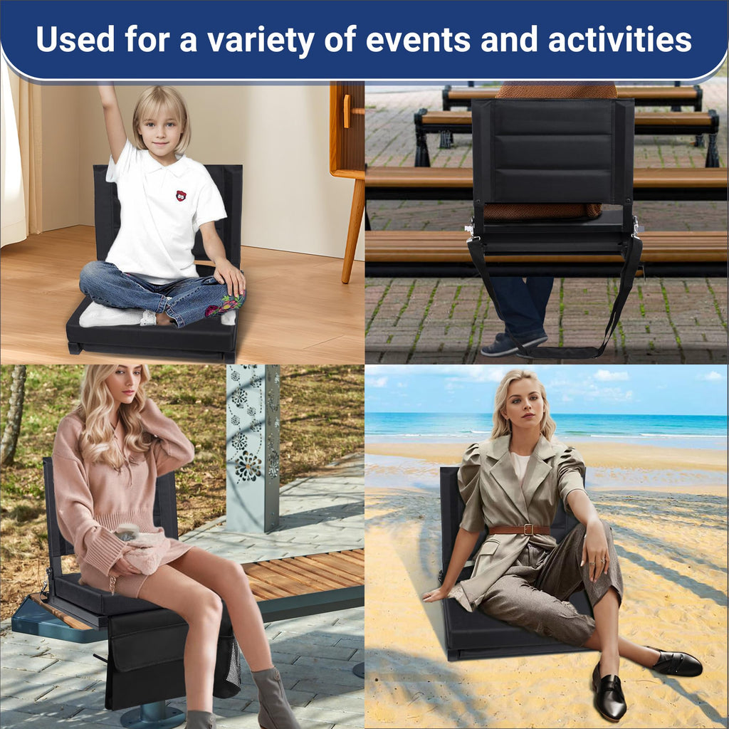 Bleachers Stadium Seat with Back Support and Cushion K4803