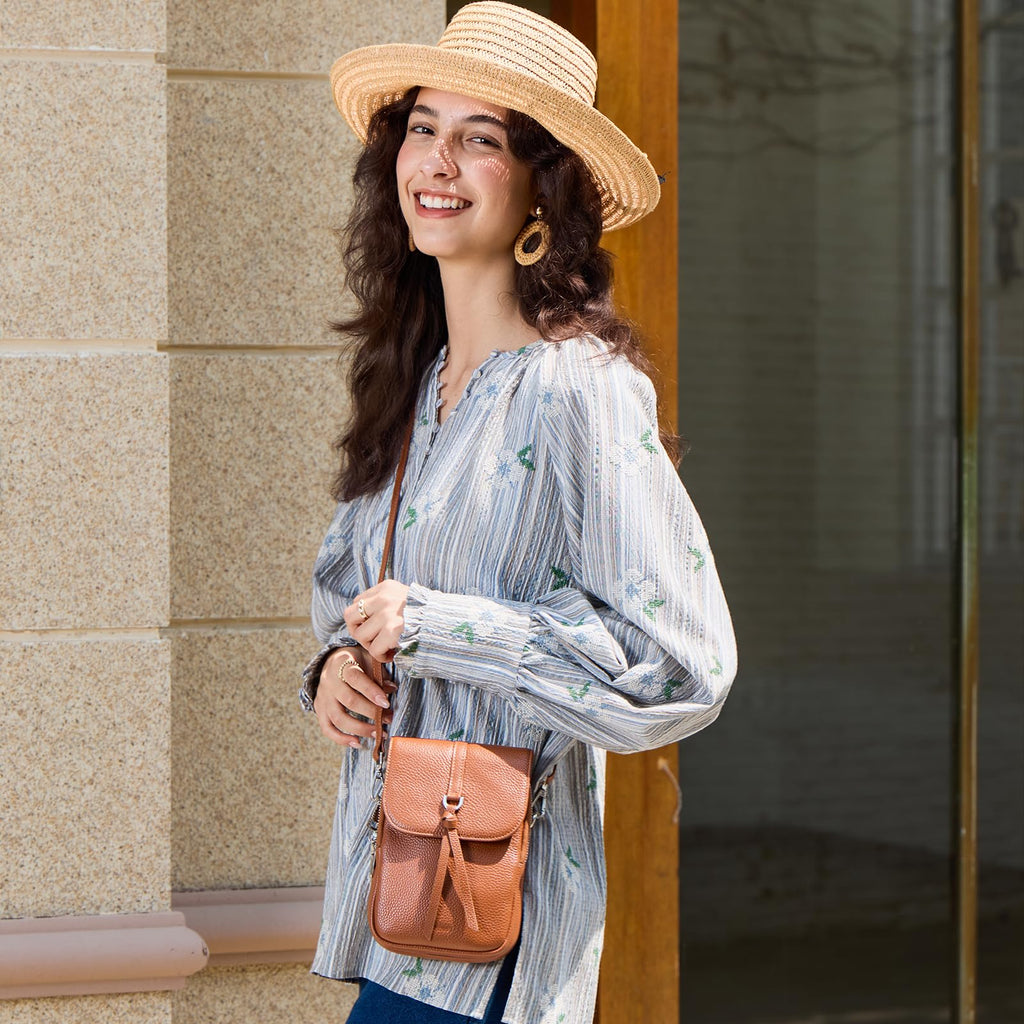 Small Genuine Leather Crossbody Bag T353