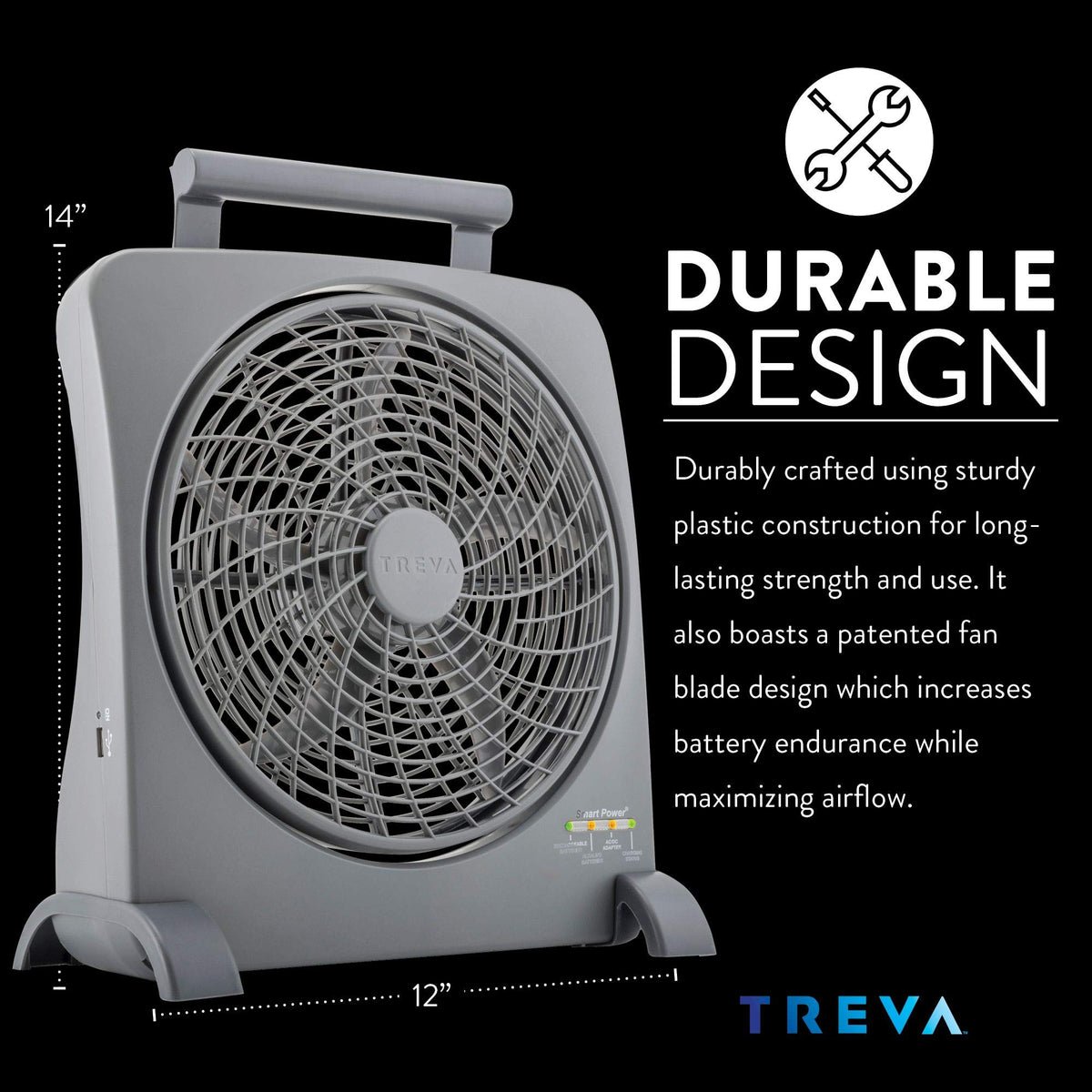 10 in Rechargeable Portable Fan R302