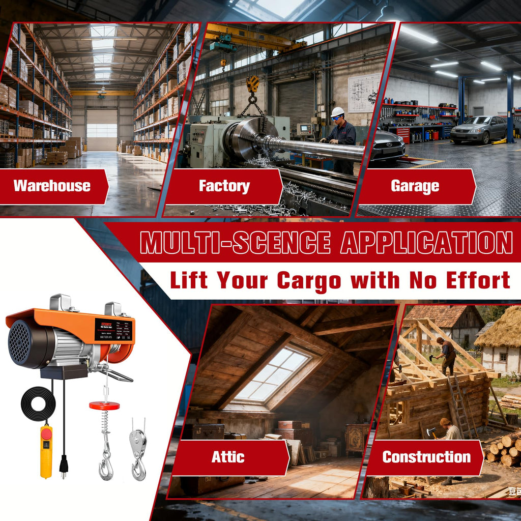 1320Lbs Electric Hoist with 13ft Remote Control Z228054