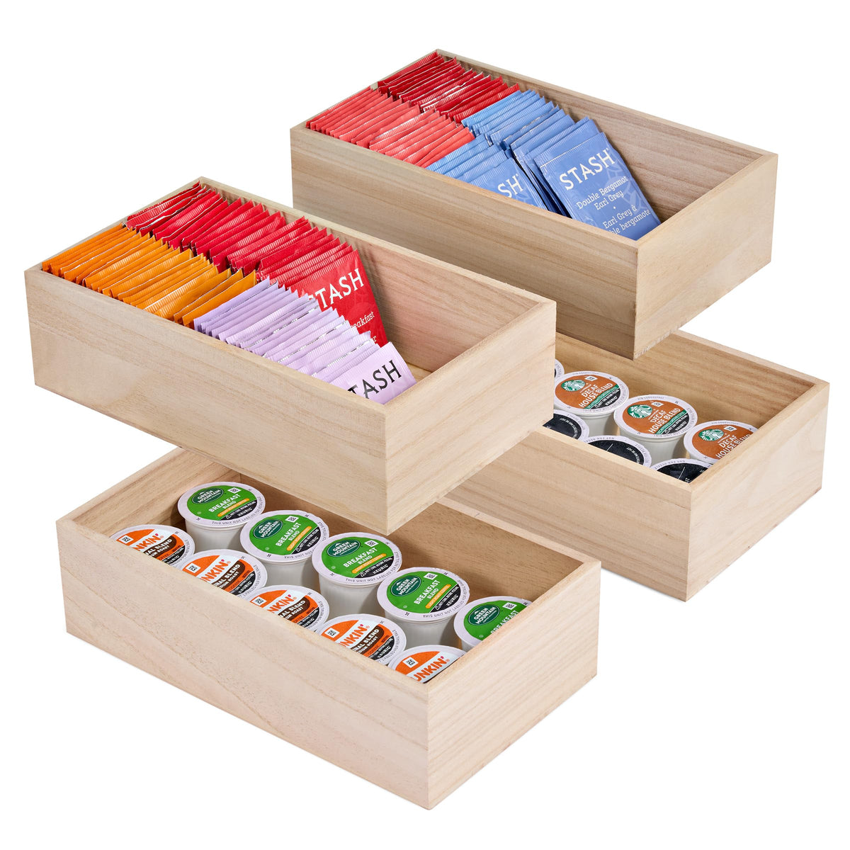 Unfinished Wooden Boxes 4 Pack B127