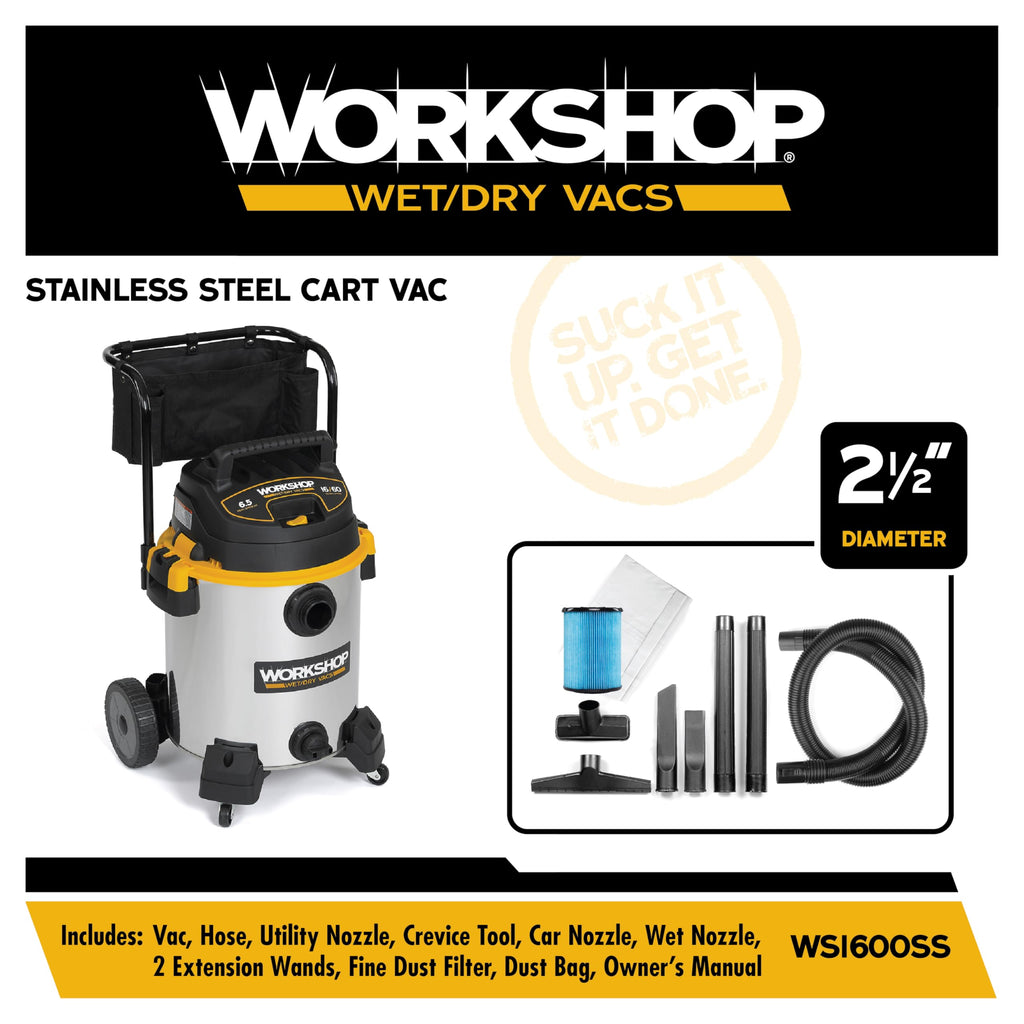 16-Gallon 6.5 Peak HP Wet Dry Vacuum Cleaner B7172