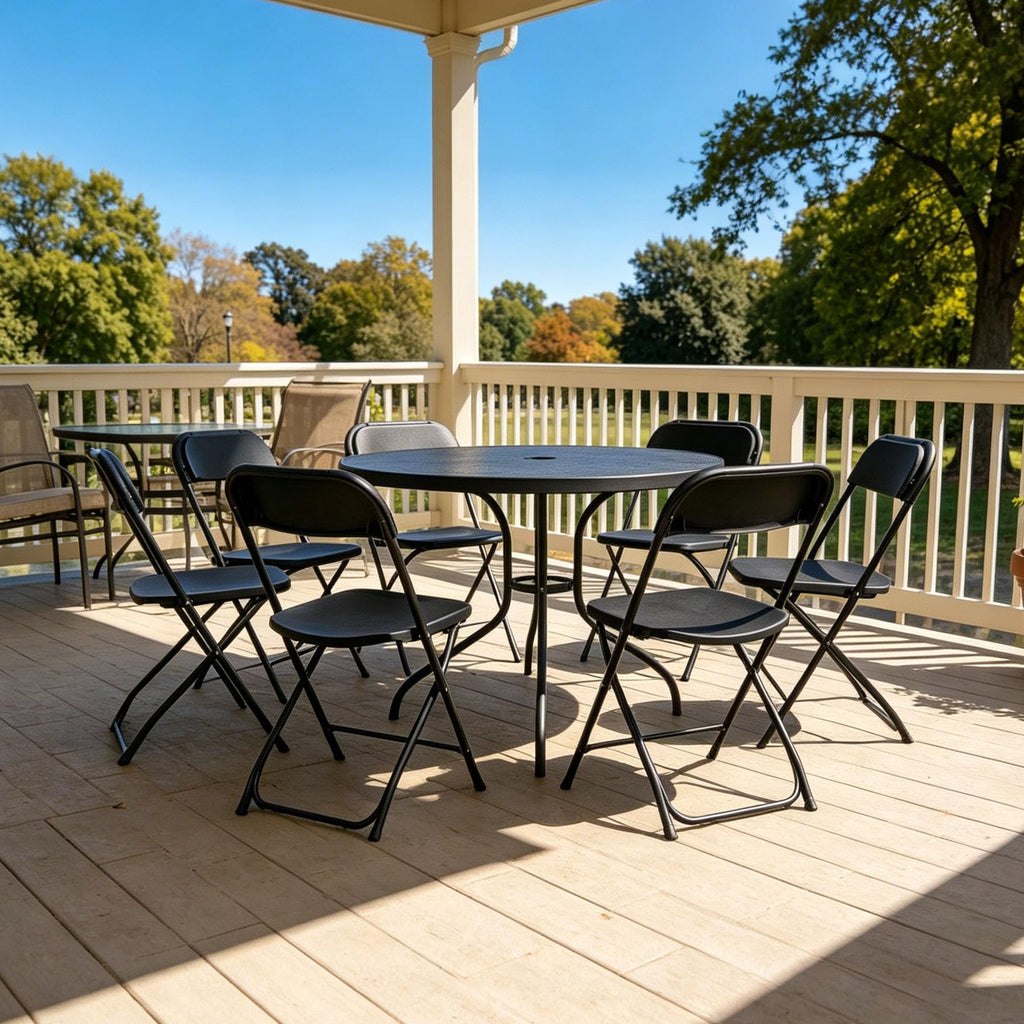 Plastic Folding Chairs Set of 10 X106