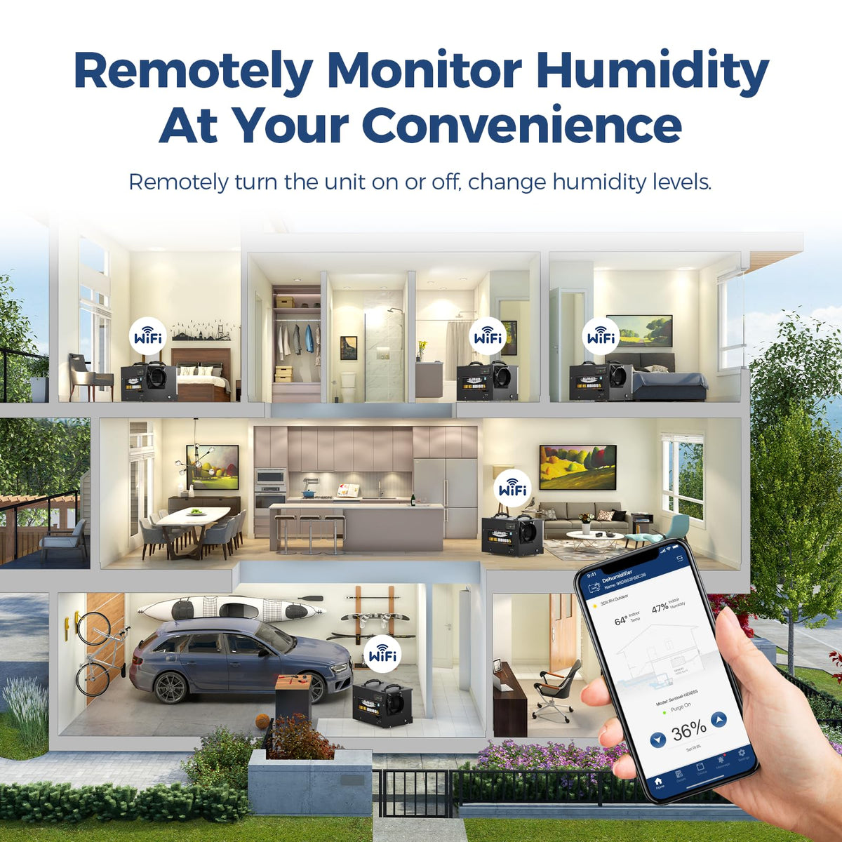120 Pints Wi-Fi Dehumidifier with Pump N711818
