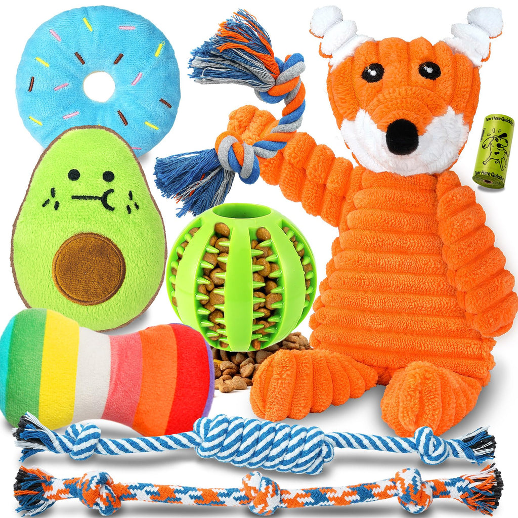9 Pack Puppy Chew Toys with Rope W263656