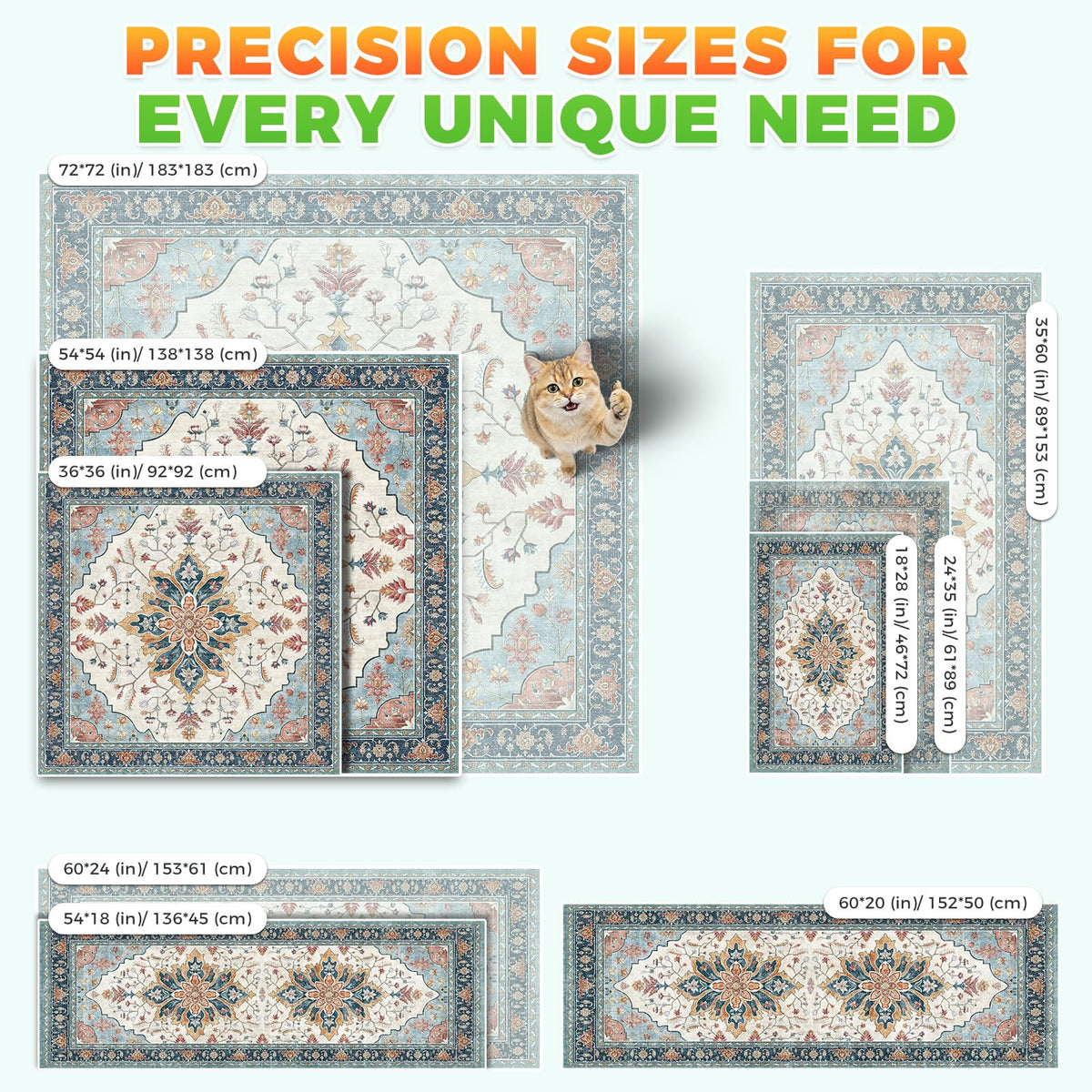 Cat Litter Mat 2 Pack, 18x28 Machine Washable Waterproof Non Slip G97111