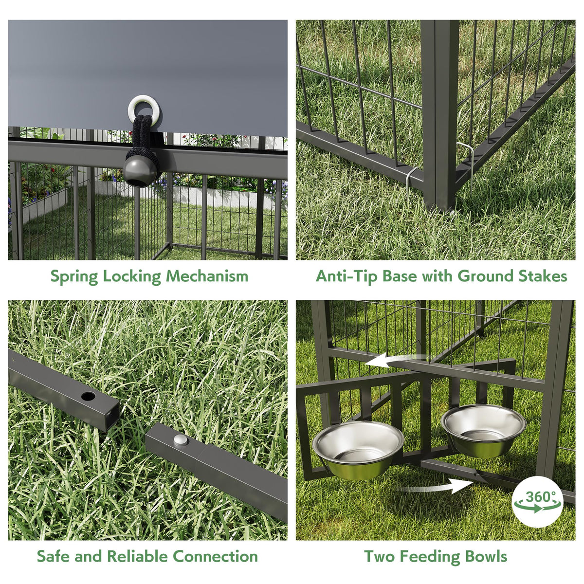 10x10 Ft Outdoor Dog Kennel N678