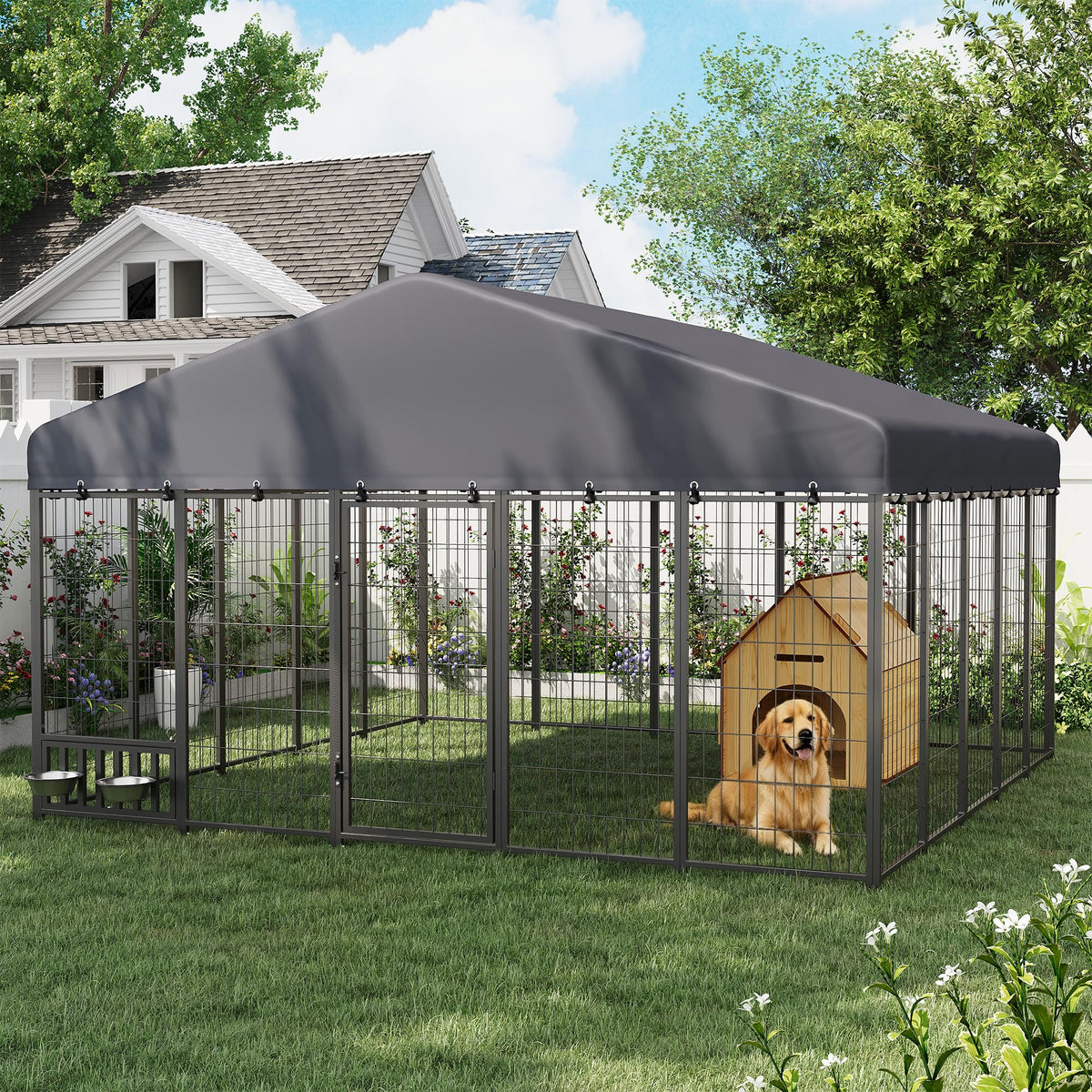 10x10 Ft Outdoor Dog Kennel N678